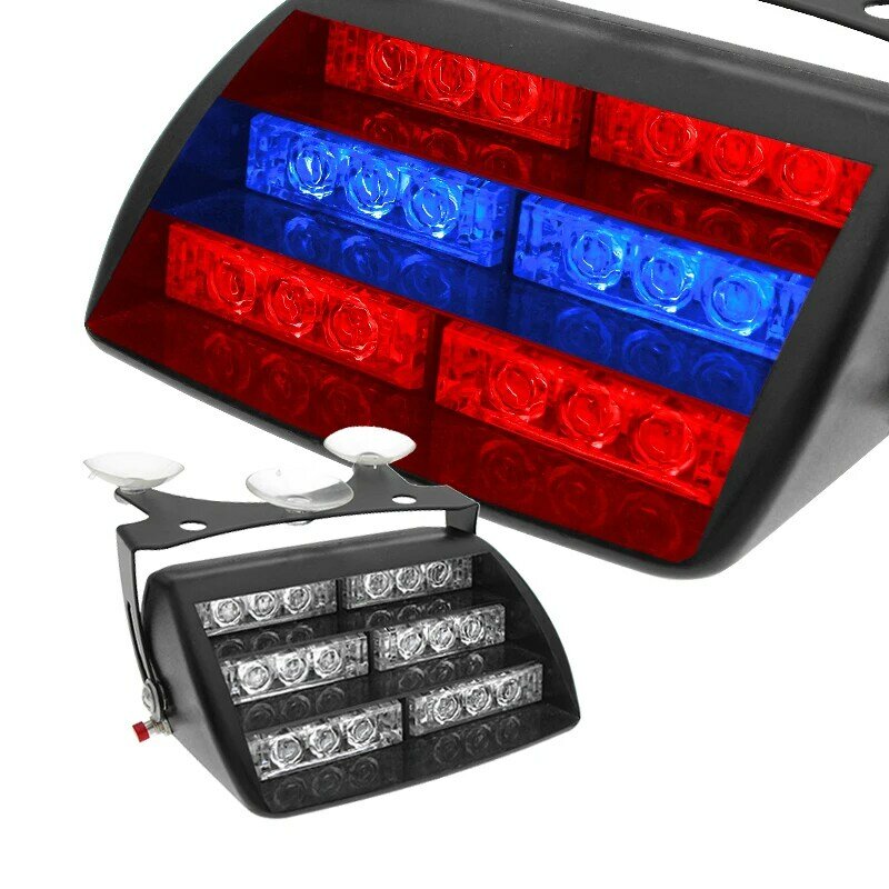 Reflektory samochodowe czyszczenie świateł, migające światła przednie z przyssawkami trzy rzędy świateł ostrzegawczych 18 LED Step Ligh