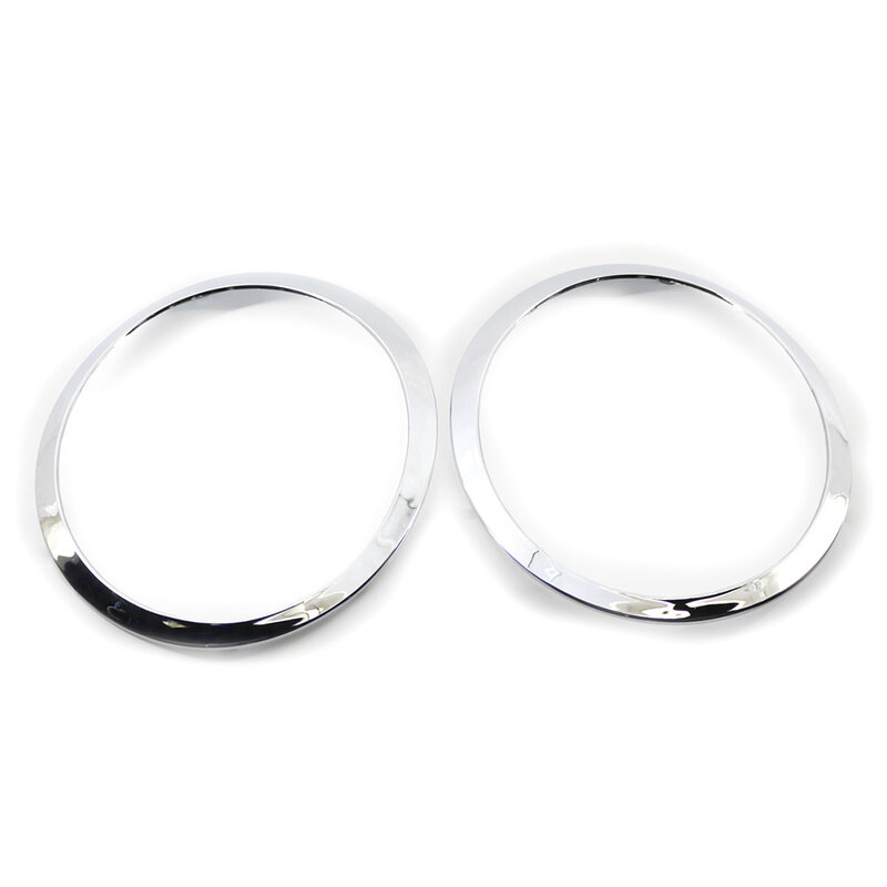 2Pcs Left Right Headlight Trim Ring Chrome Surround Cover For Mini Cooper R55 R56 R57 R58 2007-2015 Car Accessories 51137149905