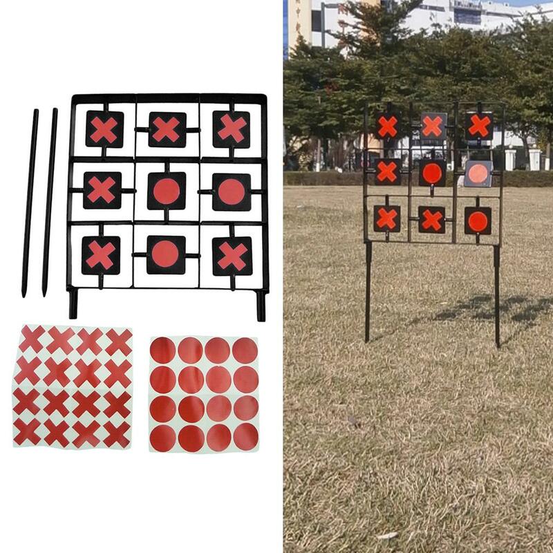 Auto Resetting Spinner Metal 9-Targets Shooting Target Set with 32 Paper Targets