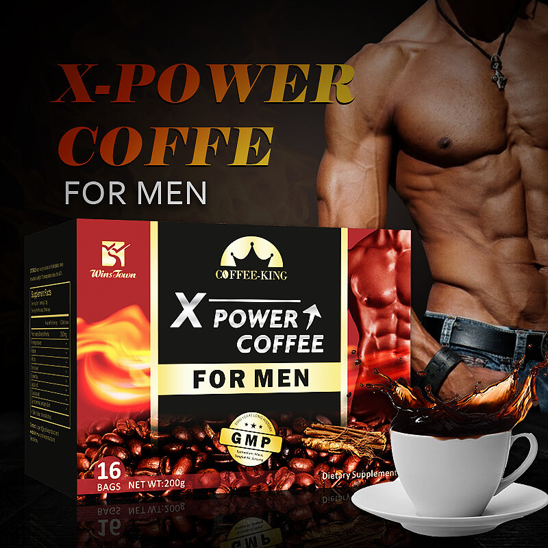 Tongkat ali maca x-男性用の強力なコーヒーが強化されたlibido抗ストレス,ヘルスケア製品