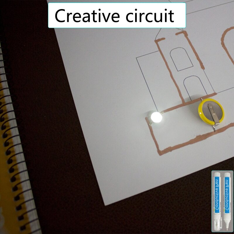 Conductive Ink Pen Super Conductivity for Physics Experiments DIY Circuit Projects Bronze Silver Color Optional