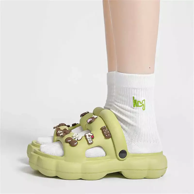 Zapatos descalzos con espalda eslinga para mujer y niño, sandalias blancas, chanclas para el hogar, zapatillas deportivas, talla 36