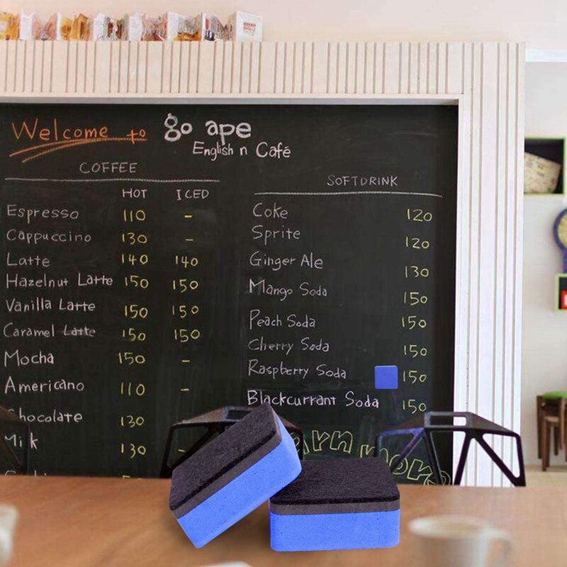 Borradores de borrado en seco, paquete de 36 borradores magnéticos de pizarra, borrador de pizarra, borrador en seco para aula, oficina y hogar (azul)