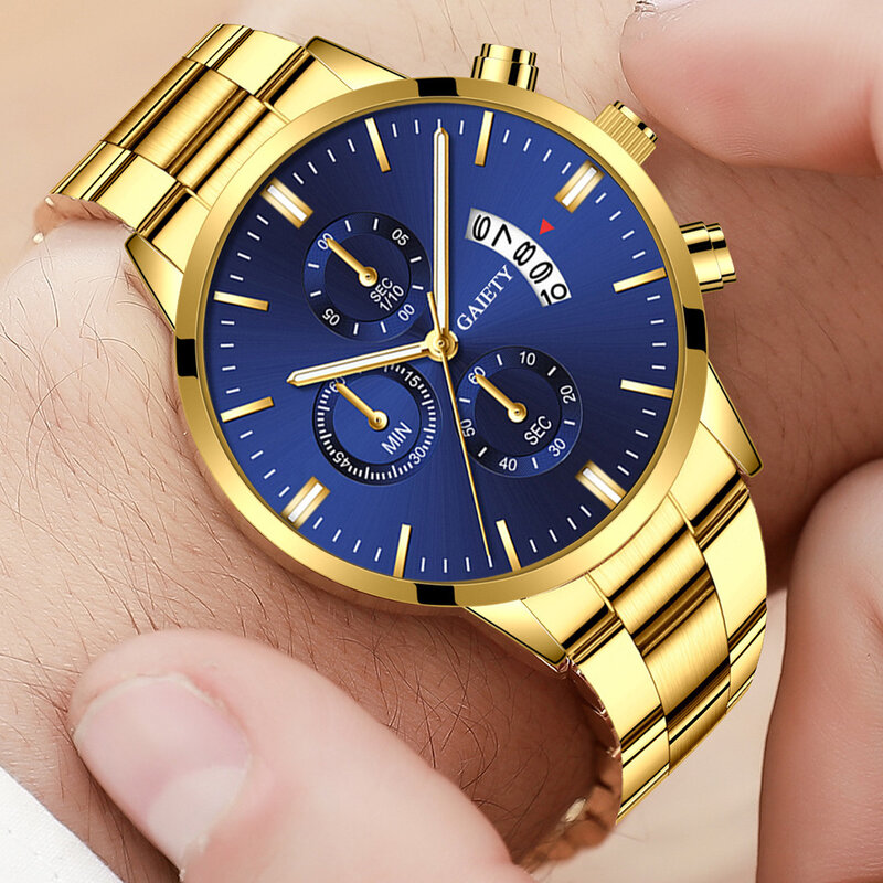 Jam tangan Quartz pria Fashion individu jam tangan kuarsa tahan air untuk pria hadiah ulang tahun
