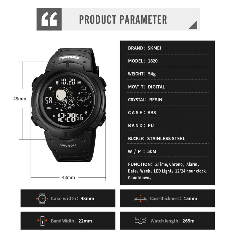 SKMEI Sport cyfrowy zegarek dla człowieka moda Outdoor Sport zegarki męskie odliczanie Led elektroniczny zegarek na rękę wodoodporny budzik