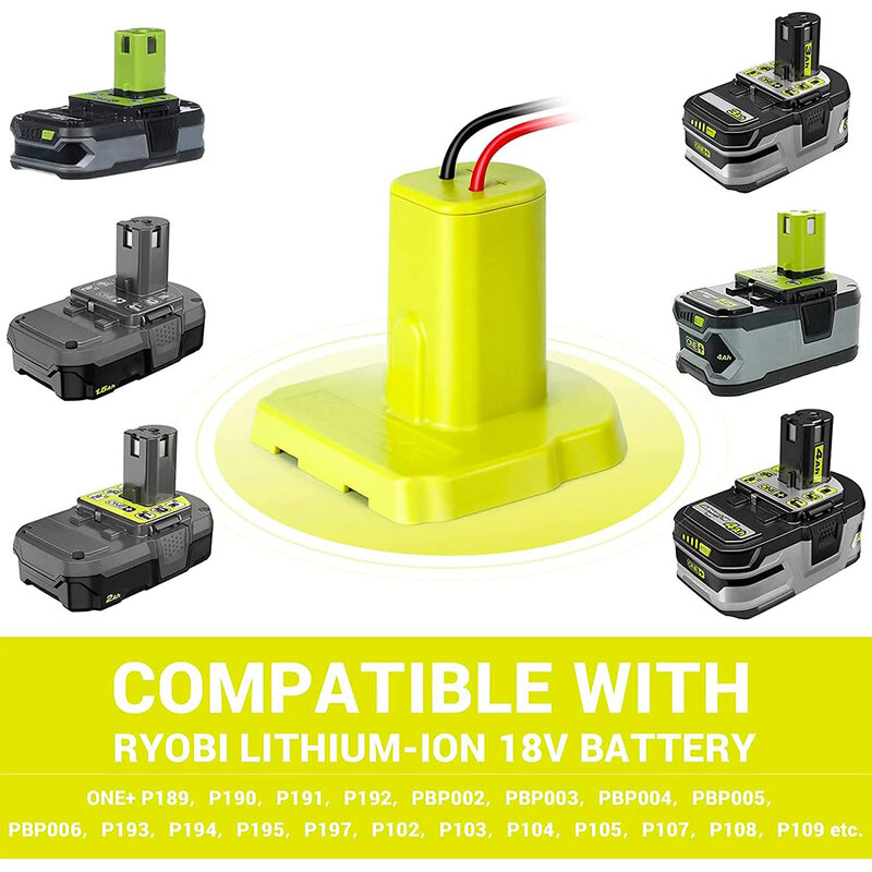 Battery Adapter Portable Insulated Battery Connector ffor Ryobi 18V Battery P189 P190 P191- P192 PBP002-PBP005 PBP193-P195