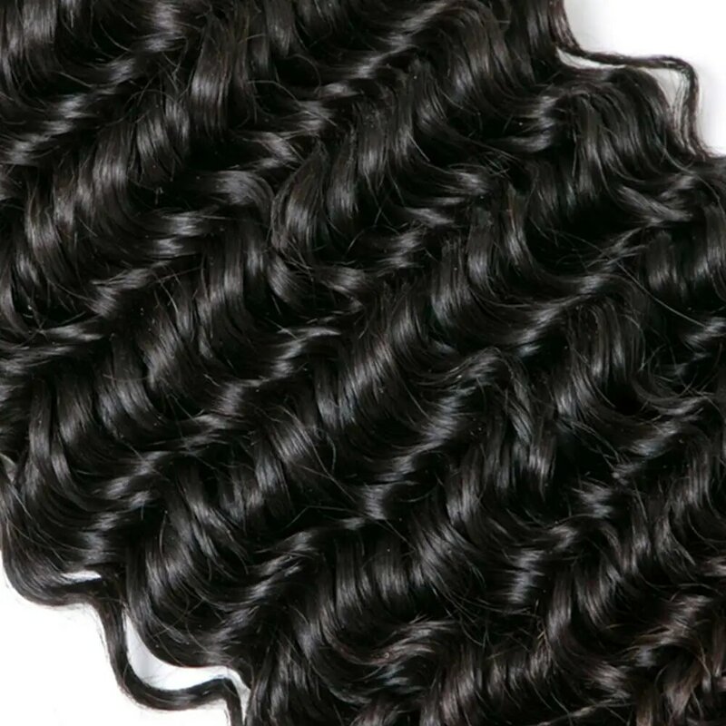Deep Wave Bundles Human Hair Brazilian Weaving 100% Raw Virgin Hair 1 3 4 Bundles 30 Inch Deal Curly Wave Natural Hair Extension