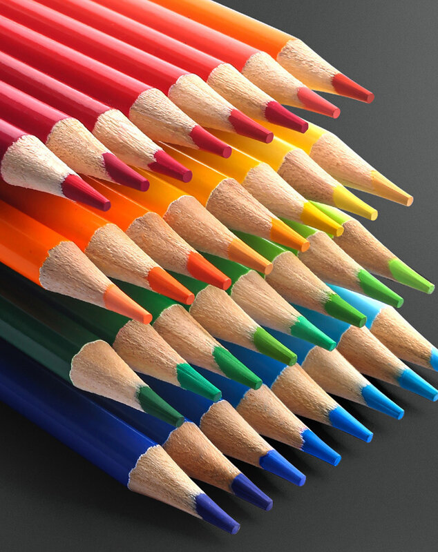 Bonito 24/36 pces lápis colorido macio de madeira oleosa esboço lápis lápis lápis lápis lápis kit para o artista iniciante escola estudante crianças presentes arte suprimentos