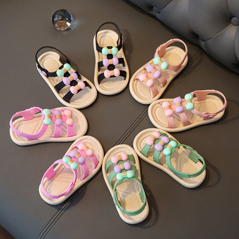 Сандалии Baotou для девочек 2-6 лет, Нескользящие, мягкая подошва, пляжная обувь, летние сандалии, 2022