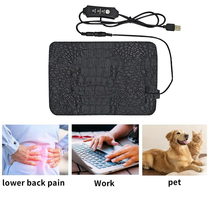 USB 애완 동물 난방 패드, 전기 파충류 열 담요, 따뜻하고 조절 가능한 온도 컨트롤러, 인큐베이터 매트 도구, 온열 패드