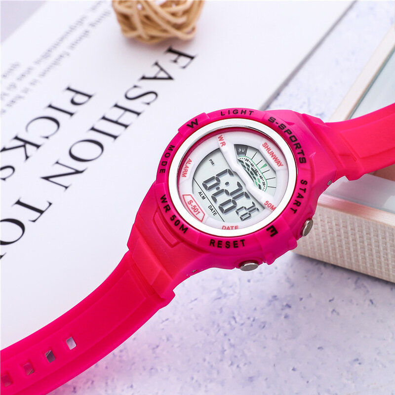 جديد بيع ساعة ذكية للأطفال في الهواء الطلق الرياضة مقاوم للماء ساعة إلكترونية طالب ساعة مضيئة ملونة الفتيان الفتيات الهدايا