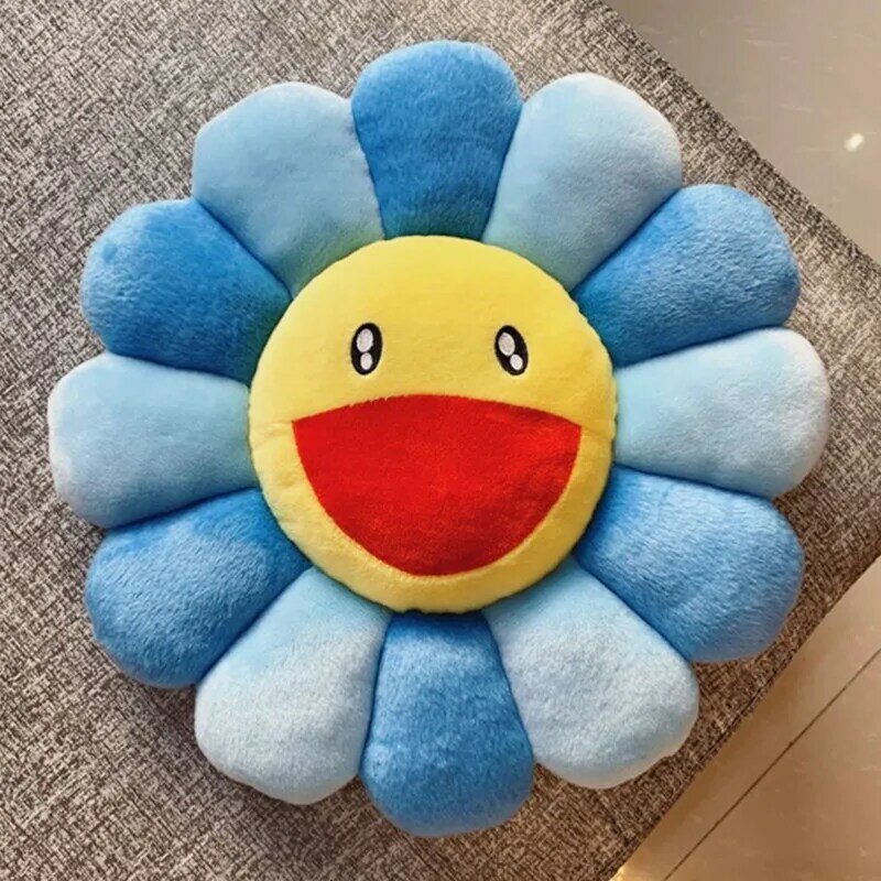 Melhor qualidade sorriso travesseiro de girassol flor macia boneca de pelúcia colorido brinquedo almofada presente