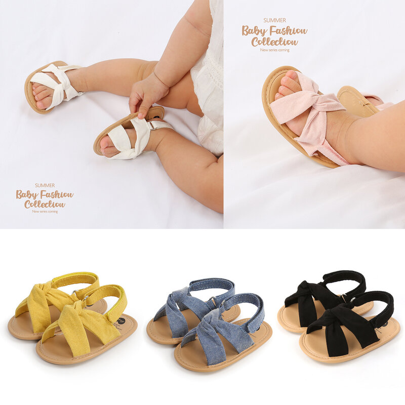 Туфли для новорожденных, мягкая подошва, летняя обувь для начинающих ходить девочек 0-18 месяцев, босоножки принцессы