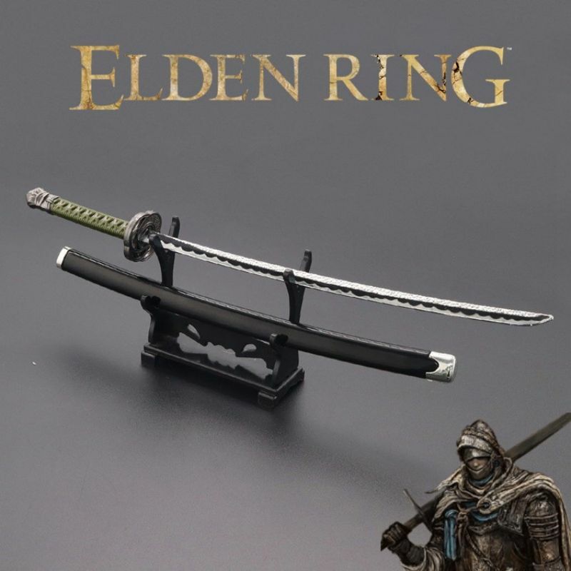 Elden anel moonveil katana jogo chaveiro espadas faca borboleta katana bandit arma modelo menino presente de aniversário do feriado para o brinquedo do miúdo