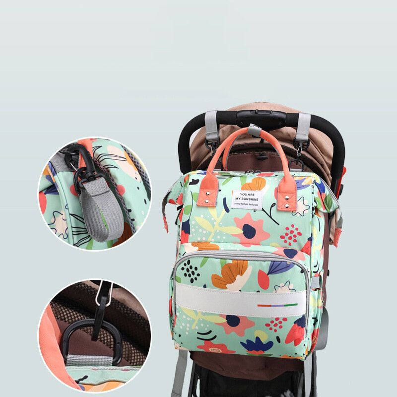 Bolsa de pañales de viaje impermeable para bebé, mochila para mamá, organizador de pañales, bolsa de maternidad de gran capacidad, bolsa para cochecito de bebé, madre e hijos