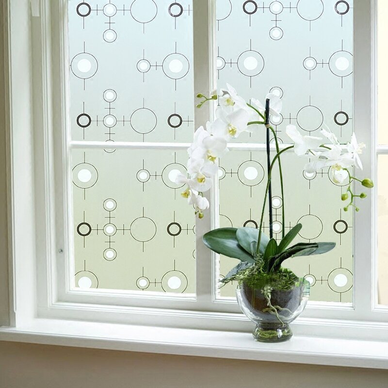 Film adhésif en vinyle pour fenêtre, 5M, Protection UV, imperméable, pour porte coulissante en bambou, autocollants décoratifs en verre