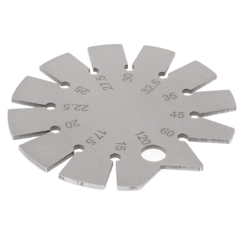 Neue-Bevel Gauge Axt Winkel Gauge Runde Form Messer Winkel Finder Messer Klinge Winkel Gauge 15-120 ° für Mess Messer Winkel