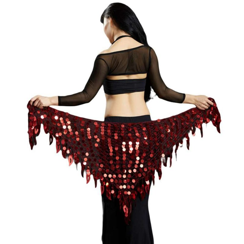 Женский модный пикантный набедренный платок для танца живота Пояс с цветными блестками цепочка юбка реквизит для сцены