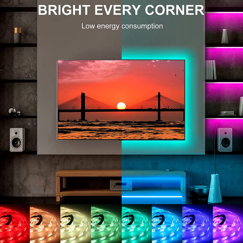 Bluetooth WS2812B RGBIC 5050 Led Streifen Lichter Smart App Control USB 5V Led Flexible Diode Band Für TV Hintergrundbeleuchtung schlafzimmer Decora