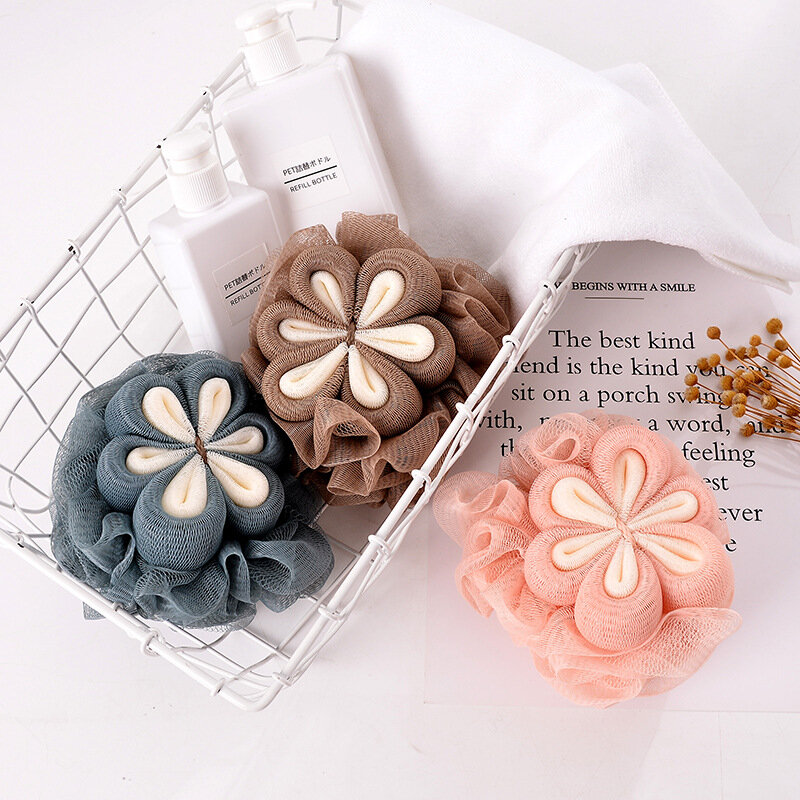Bath Shower Sponge for Body Bathing Exfoliating Scrubs and Treatment for Body Personal Cleaning Bath Shower Flower Accessories