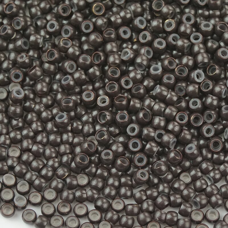 Anneaux en Silicone doublés de Nano perles, boucles pour Extensions de cheveux NANO