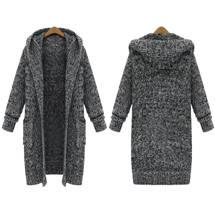 Abrigo largo a la moda para mujer, chaqueta informal holgada de lana, ropa de calle, otoño