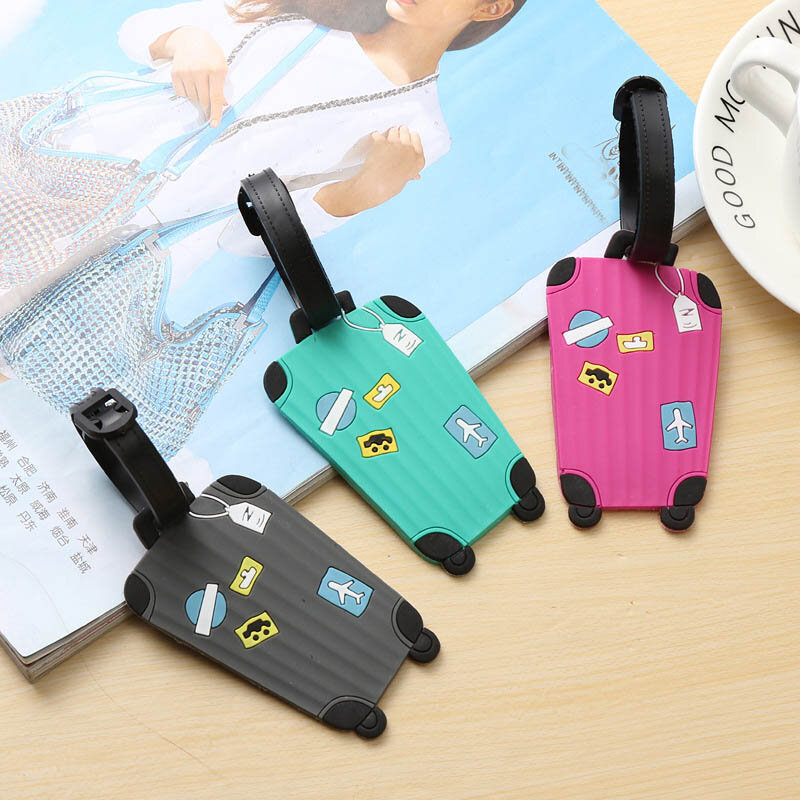Cute Silicon Luggage Tags Suitcase ID Addres Holder Baggage Tag Portable Label High Quality Travel Accessories Luggage Tag