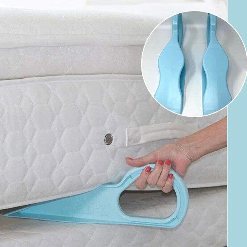 2 pezzi coprimaterasso materasso ergonomico Wedge Elevator Bed Making materasso Lifting pratico strumento coprimaterasso aiuta a ridurre