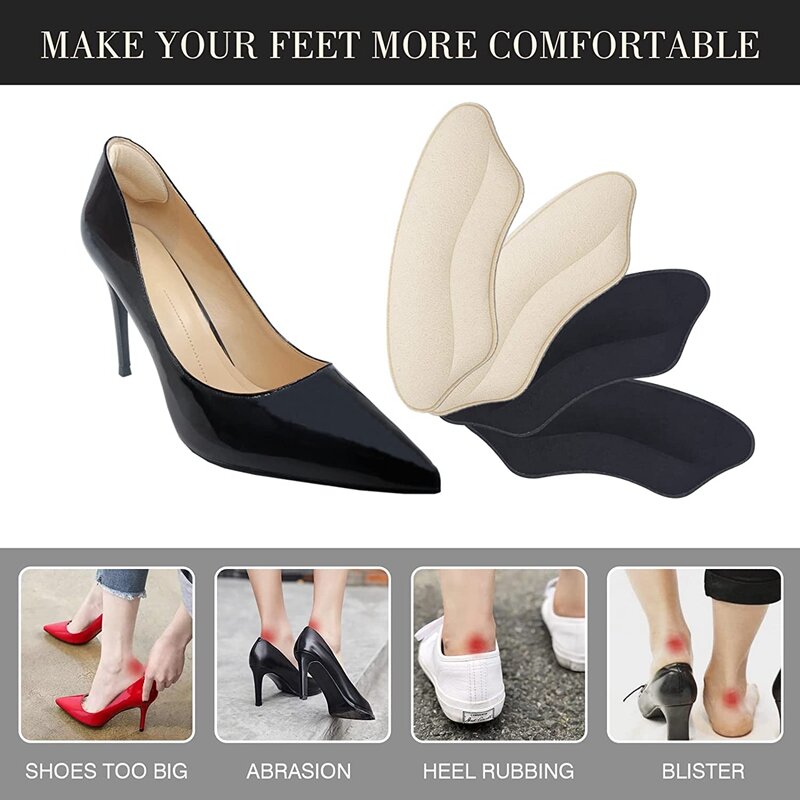 Foot Care Insert Women Insoles for Shoes High Heel Pad Adjust Size Adhesive Heels Pads Liner Grips Protector Sticker Pain Relief