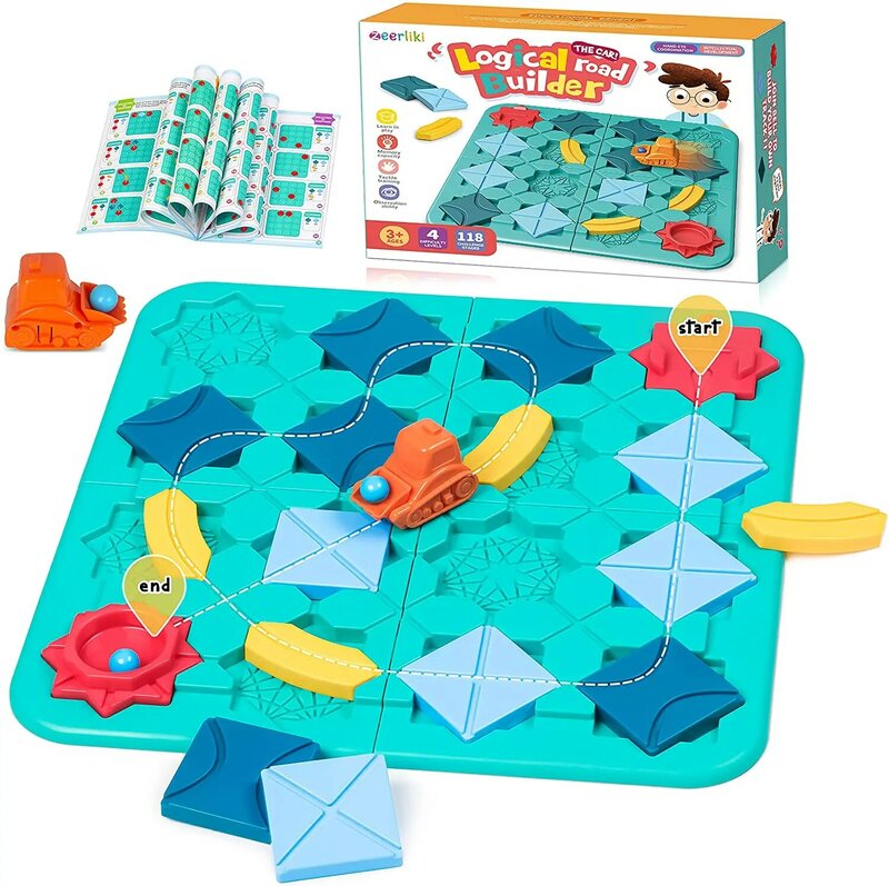 Labyrinthe de route pour enfants, jouets montessori, jeu de construction de route logique, jeu d'assemblage, Puzzle, jouets de réflexion pour enfants