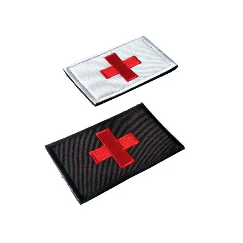 Parches de primeros auxilios de la moral de combate del ejército paramédico de la Cruz Roja, brazalete médico táctico, Insignia, parche