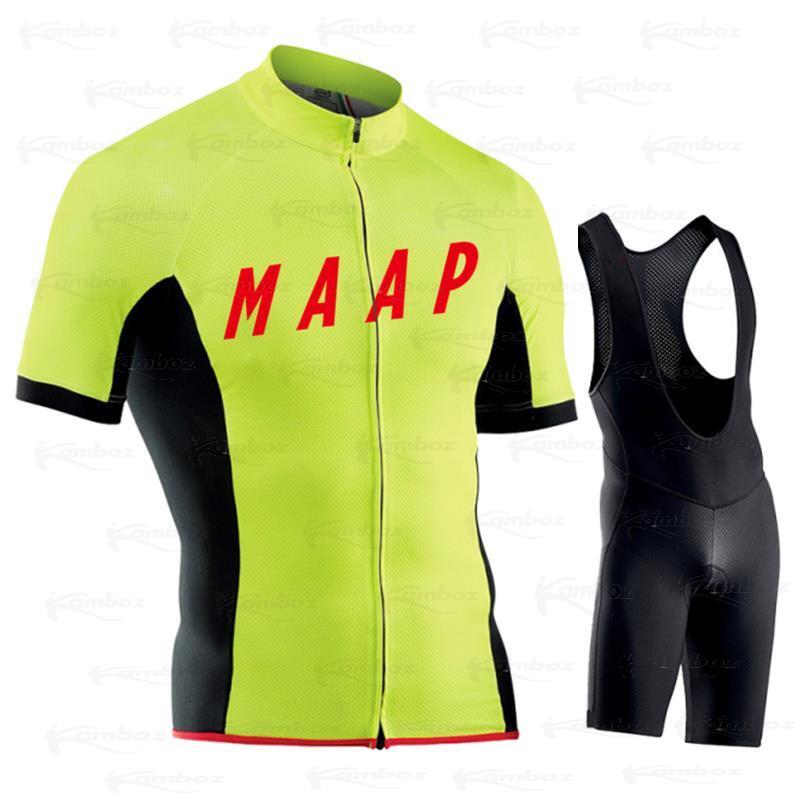 Radfahren Set Atmungsaktiv Radfahren Kleidung Männer kurzarm Jersey Bike maillot ropa ciclismo 2022 MAAP MTB tragen Fahrrad uniform