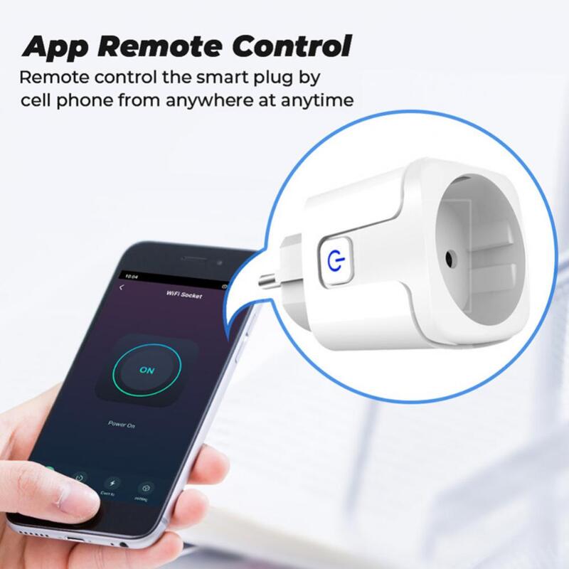 Tuya Zigbee Smart Plug 20A/16A EU Smart Socket dengan Monitor Daya Fungsi Waktu Kontrol Suara Melalui Alexa Google Home Yandex