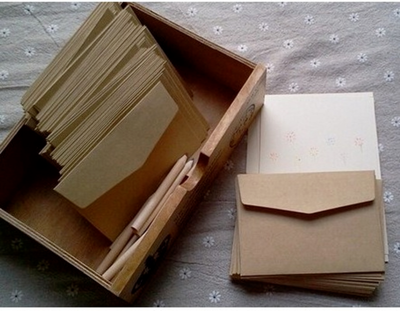 New 50pcs/pack Retro Hemp Texture Western Envelopes for Wedding Party Invitation Envelopes Customized