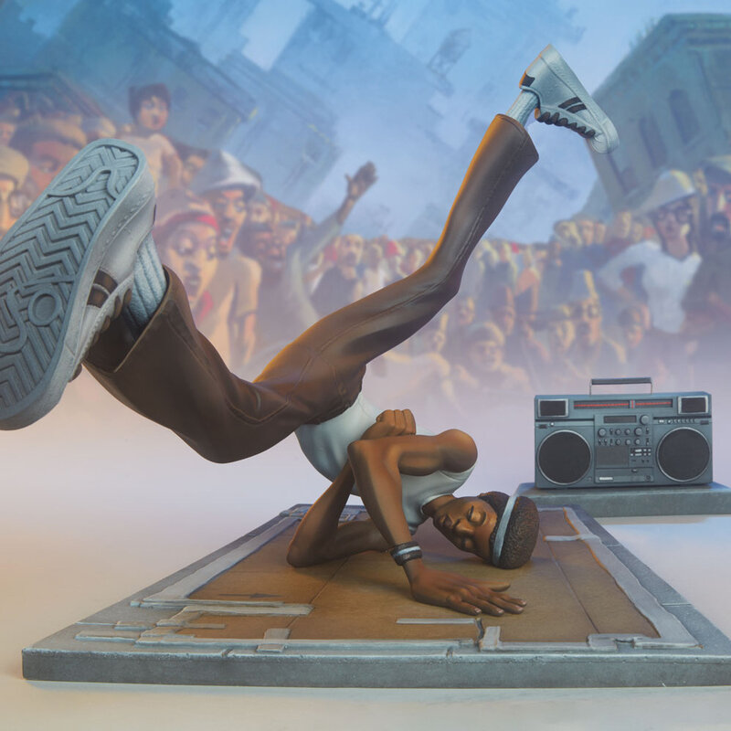 2022 элементы хип-хоп художественная статуя DJ Break фигура танца статуя из смолы скульптура украшение для дома настольное украшение