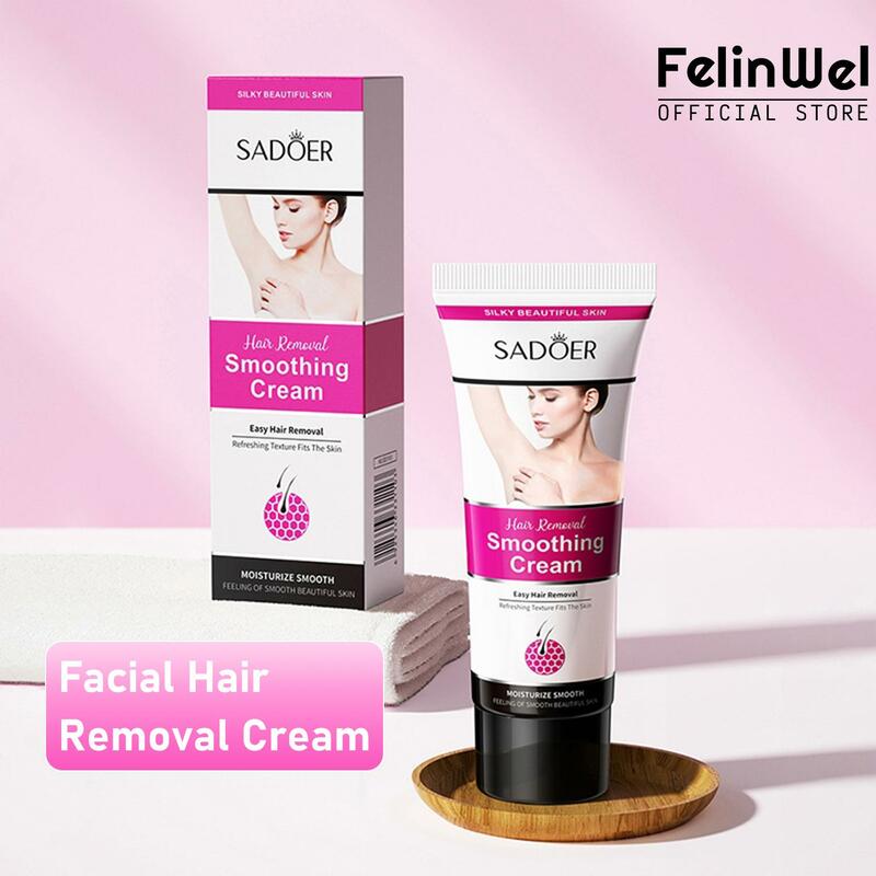 FelinWel - SADOER Facial Hair Removal Cream Pure Inspirations Face Hair Removal Kit, with Hair Removal Cream and Finishing