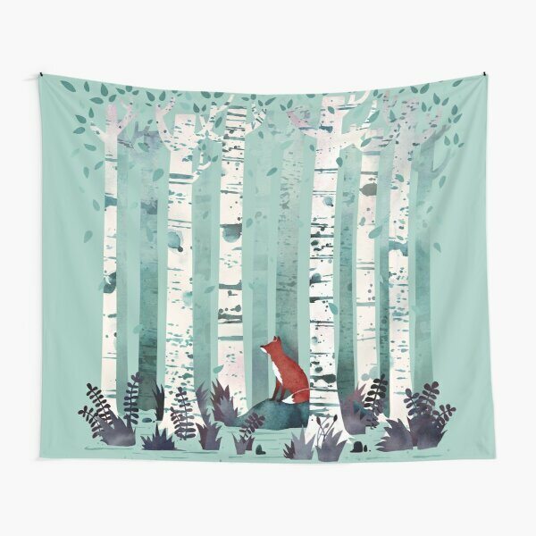 The Birches  Tapestry Bedspread Decor Art Wall Travel Yoga Printed Hanging Towel Mat Bedroom Blanket Decoration Living Beautiful