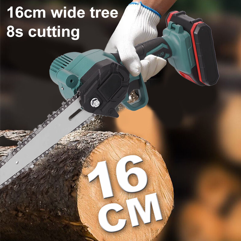 21V 8 Inch Mini Electric Pruning Saw Cordless Rechargeable Saw Small Wood Spliting Chainsaw Garden Woodworking Power Tool
