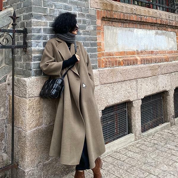 Manteau coupe-vent Long Style de rue coréen pour femmes, cape de luxe ample décontractée élégante, automne 2022