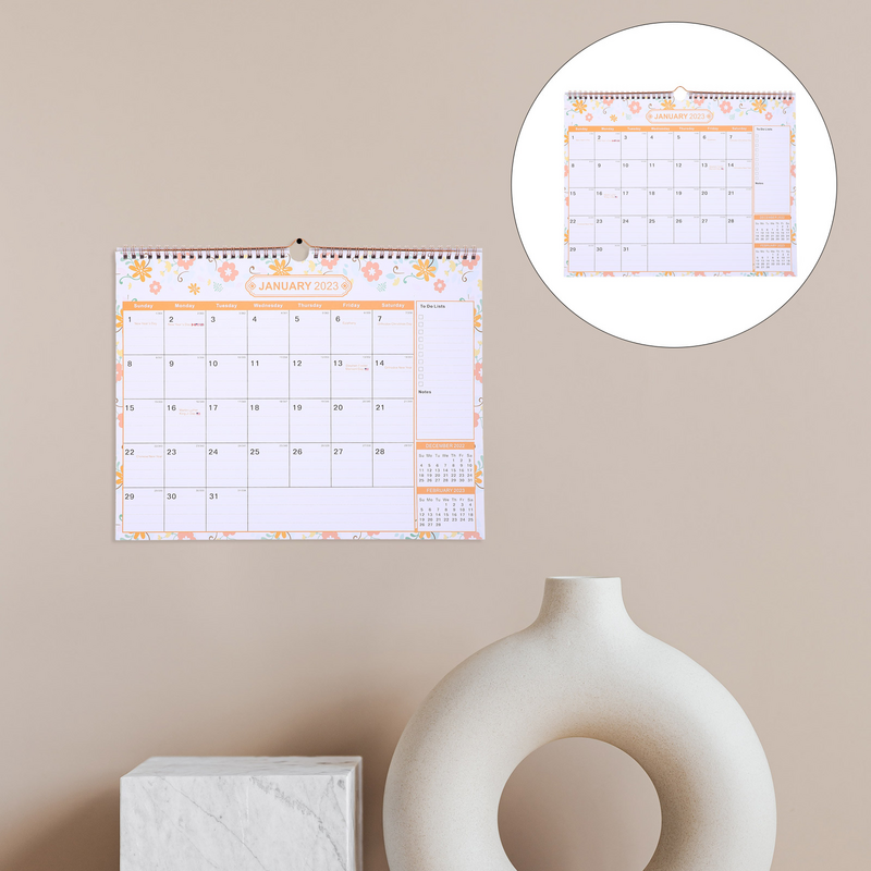 Calendar Wall Monthly 2023 Hanging Planner 2022 Schedule Office  Academic Year Paper Planning Yearly Agenda Vertical Laminated