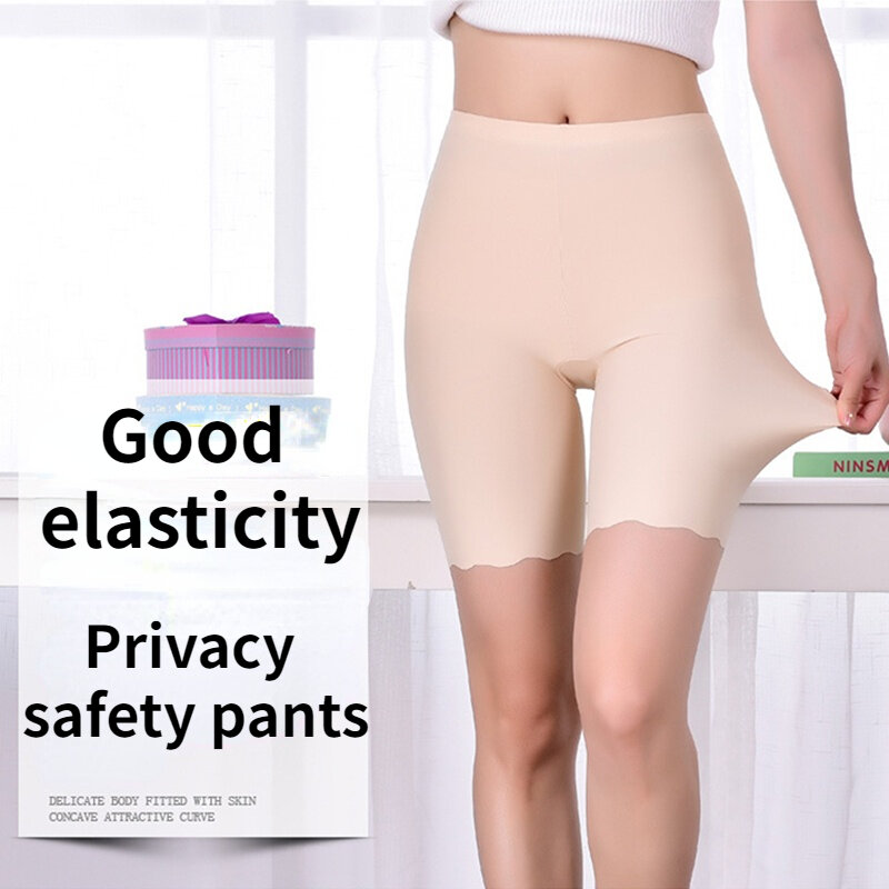 Safety Short Pants Summer Women Seamless Ice Silk Breathable Boxers for Female Under Skirt Boyshort Panties Shorts Pant Women
