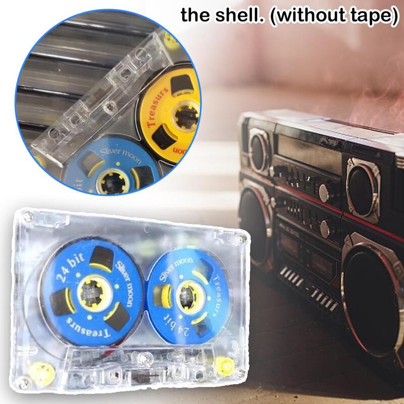 Petite bobine de cassette en plastique pour réparation et remplacement, cassette transparente, cassette audio, cassette de musique vierge ouverte, sans ruban, 45 minutes