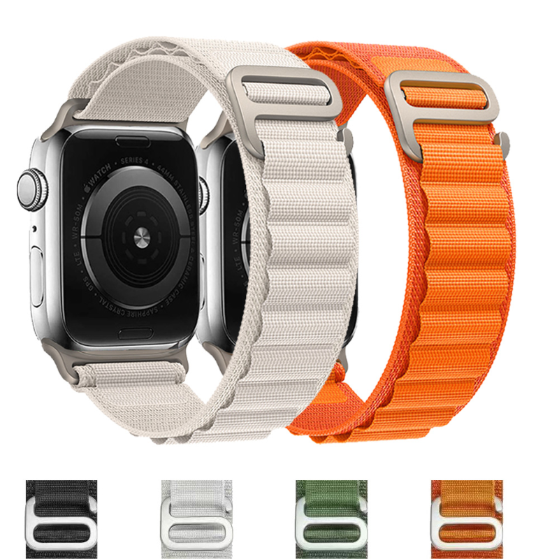 Ремешок Alpine для apple watch band 49 мм 45 мм 41 мм 44 мм 40 мм, нейлоновый браслет для наручных часов iwatch series 3 5 SE 6 7 8 Ultra