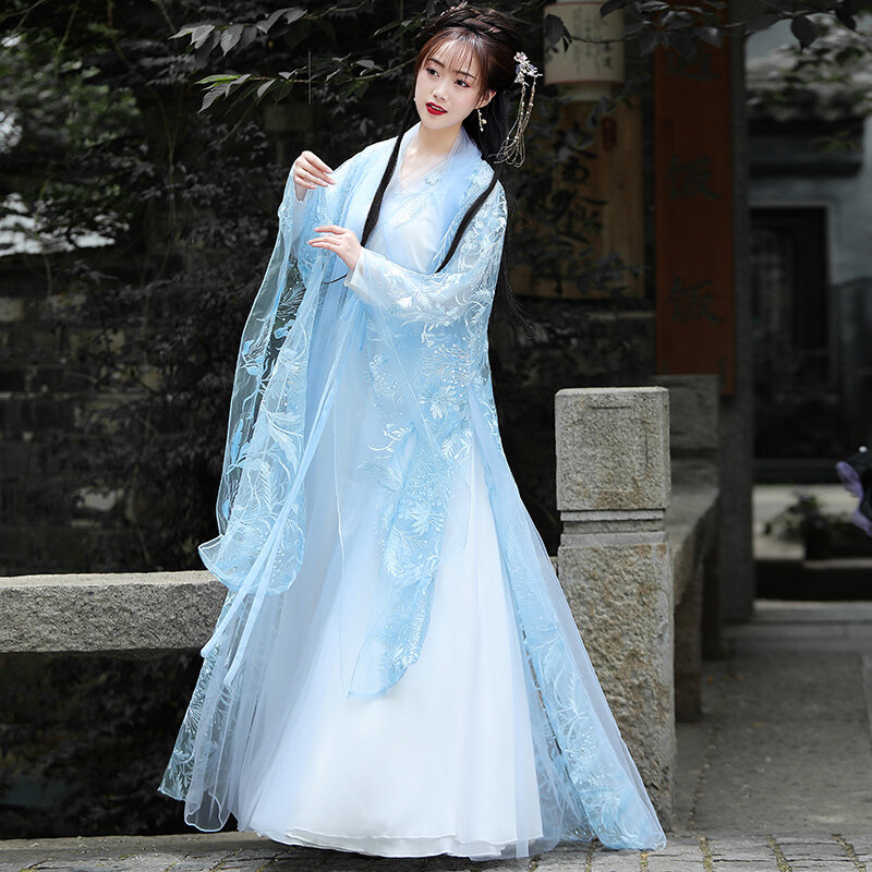 Elementos de hanfu estilo chinês antigo cosplay tang dinastia feminino com melhor vestido tradicional asiática menina moda retro terno
