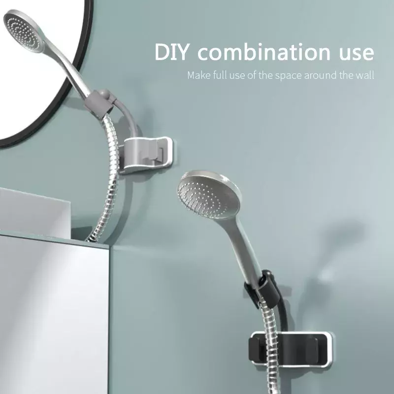 2022New Suction Cup Shower Holder Adjustable Shower Head Holder Universal Bathroom Bracket Nozzle Base Stand Punch Free 360 Rota