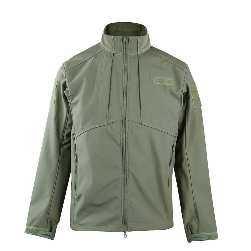 폴리에스터 섬유 소프트 쉘 방수 야외 스포츠 재킷, 캠핑 하이킹용 따뜻한 플리스 코트