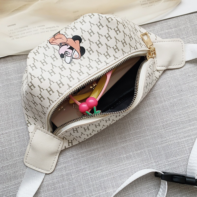 Disney 2022 New Mickey Kids Waist Bag Fashion Girl Chest Bag Luxury High Quality Multifunctional Large Capacity Messenger Bag