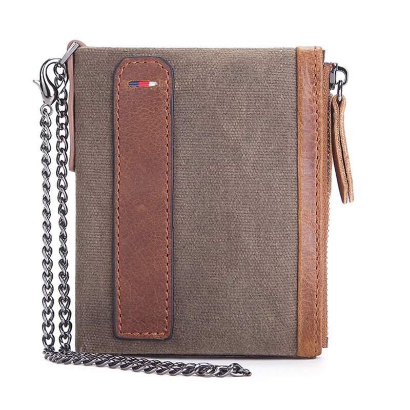 오리지널 정품 가죽 RFID 카드 홀더 빈티지 짧은 지갑 남성용, 고품질, 선물