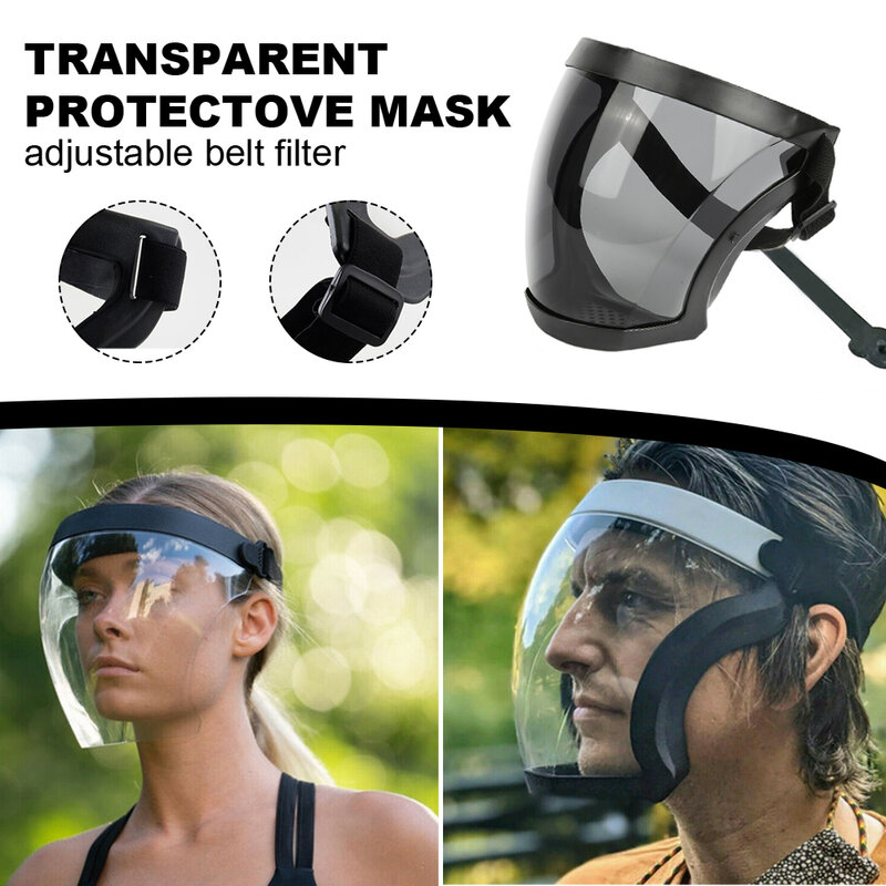Máscara de proteção facial de ciclismo máscara esportiva motocicleta capacete protetor facial proteção facial Máscara transparente masculina Equipamento de ciclismo Máscara anti-nevoeiro de soldagem máscara de proteção