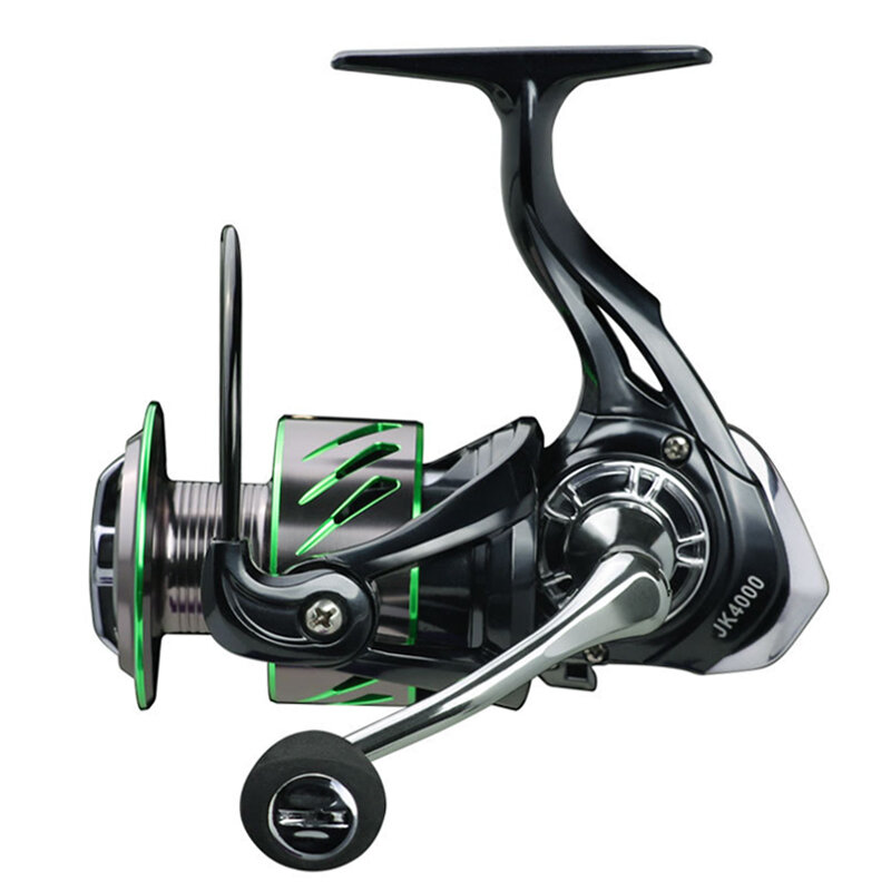 2022 JK1000-4000 Dark Green Spinning wheel 5.2:1Gear Ratio Left/Right Hand Interchangeable 4+1BB Fishing Reel baitcast reel